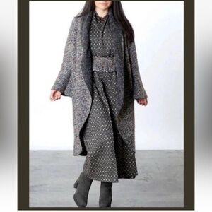 Bryn Walker Castagna Wrap Isle Skye Array Hues Shawl Coat Acrylic Wool Blend M